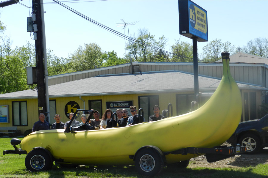 Photograph of the Big Banana Car. 
